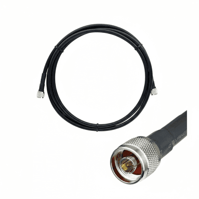 Jumper Coaxial con Cable Epcom405 | Conector N Macho en los Extremos | 60 Centímetros (23.62 Pulgadas) de Longitud.