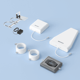Amplificador Celular 4G / Triple Banda 850/1900/2100 MHz / Ganancia 68 dBm / Cobertura 600 m² / Kit Completo con Antenas y Cables