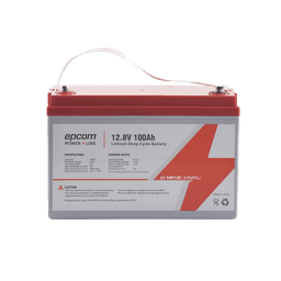 Batería de Litio Ciclo Profundo / 12.8 Vcc / 100 Ah / Descarga 50 A / -20°C a +60°C / 11 kg