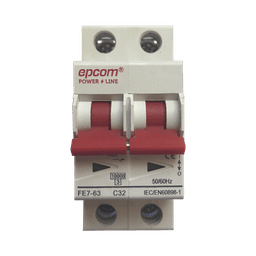 Protección Térmica/ Interruptor 2P, 32A,  Corriente Alterna  400 V CA para Aplicación Fotovoltaica Montaje Riel DIN