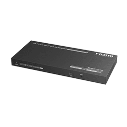 Kit Divisor y Extensor HDMI / Divide 1 Fuente HDMI a 8 Pantallas / Extiende la señal HDMI hasta 70 m / Resolución 4K @ 60 Hz/ Cat 6/6a/7 / IPCOLOR / CERO LATENCIA / Uso 24/7 / Puerto S/PDIF / EDID / RS232 / Salida Loop / Alimente solo el Tx 