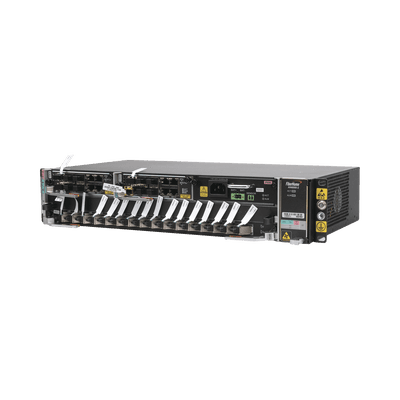 OLT Carrier Class Modular GPON, 2 Ranuras, Incluye 1 Tarjeta GPOA de 16 puertos GPON, 1 Fuente de CA, 2 UR, Gestión por UNM2000, CLI, (Incluye Instalación de Software UNM2000) 