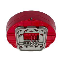 Base audiovisual inalámbrica direccionable para montaje en techo, color rojo, línea SWIFT compatible con paneles Fire-Lite