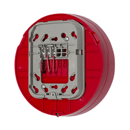 Base audiovisual inalámbrica direccionable para montaje en techo, color rojo, línea SWIFT compatible con paneles Fire-Lite