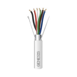 Bobina de 305 Metros / Cable de Cobre / 6 x 18 AWG  / Para Interior / Color Blanco / Blindado / Para Aplicaciones de Alarmas de Intrusión/Control de Acceso/ Automatización / Interfonos y Tv Porteros