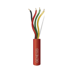 Bobina de 305 Metros de Alambre / 4 x 14 AWG / Tipo FPLP-CL3P / Resistente al Fuego / Color Rojo / Para Sistemas Contra Incendio o Sistemas de Evacuación