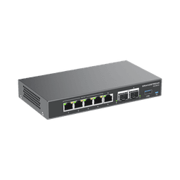 4 en 1: Firewall Nueva Generación, Router, PBX IP, Switch Gigabit de 5 Puertos (4 PoE) y 2 Puertos SFP 2.5 Gigabit