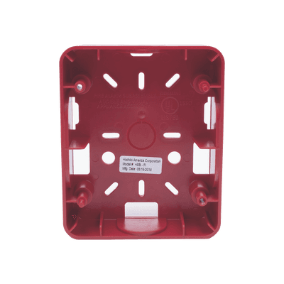 Caja Trasera Resistente a la Intemperie, Roja (para usar con la serie de estrobos HE) (0500-06360) De Hochiki 
