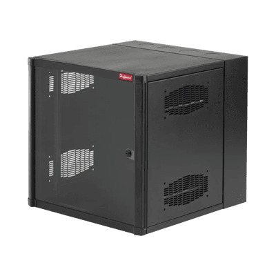 Gabinete AccessPlus  26 UR de Montaje en Pared de 19in, Rieles Numerados y Roscados #10-32, Puerta con Ventana de Seguridad, 600 mm de Ancho, 637 mm de Profundidad, Color Negro