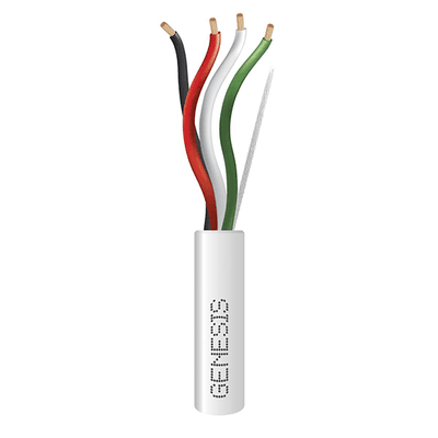 Bobina de 152 Metros de Cable / 4 x 16 AWG / Cable AUDACIOUS / Riser / Libre de Oxígeno / Color Blanco / Aplicaciones de Alarmas de Intrusión y Automatización