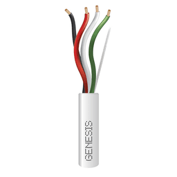 Bobina de 152 Metros de Cable / 4 x 16 AWG / Cable AUDACIOUS / Riser / Libre de Oxígeno / Color Blanco / Aplicaciones de Alarmas de Intrusión y Automatización