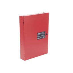 Fuente de poder remota de 6 amperes y 24 Vcc con cargador de batería para paneles de detección de incendio de 12 o 24 V, gabinete rojo
