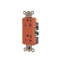 Receptáculo Duplex de 20 A 125 V /  2 Polos 3 Hilos/ Nema 5- 20 R / Color Naranja/ Grado Hospital.