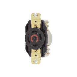 Receptáculo con Bloqueo de Media Vuelta Industrial 30 a 125/250 V CA / 3 Polos 4 Hilos / Nema L14-30R.