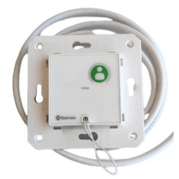 Módulo Asistencial de Empotrar IP67 / Material ABS Antimicrobiano / Botón Cancelación / Indicador Luminoso de Alarma y Presencia / RS485 / Compatible Cajas Europeas y Americanas