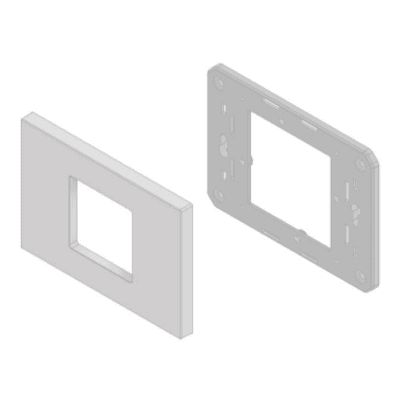 Embellecedor para Caja Americana / ABS Antimicrobiano / Blanco con Efecto de Contraste / Colocación Fácil y Rápida