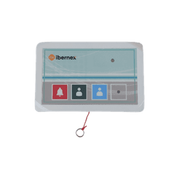 Terminal de Cama Inalámbrico / Botón de Alarma Presencia y Médico / IP54 / Material ABS Antibacteriano / RF 433MHz / 400 metros Distancia Transmisión (linea de vista)/ Alimentación 2xAAA / Protocolo POCSAG