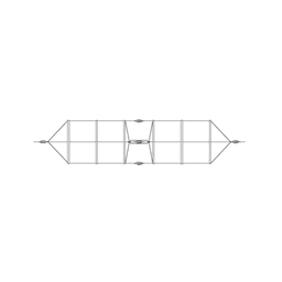 Antena base dipolo modelo 912 para HF 2-30 MHz.