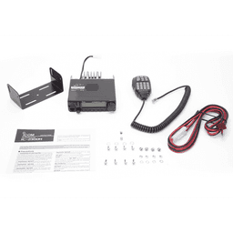 Radio Móvil para aficionados, 65W, Rx:136-174MHz Tx: 144-148MHz, 207 memorias, 4.5W de potencia de audio. Incluye microfono y acc, de montaje  