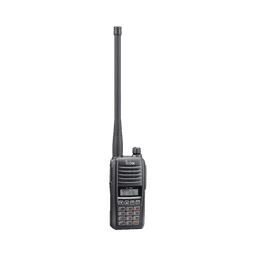 Radio portátil aéreo con Bluetooth incluido, rango de frecuencia 118-136.99166MHz, 6W PEP, 200 canales alfanuméricos, pantalla de 8 caracteres, incluye: batería, cargador, antena y clip