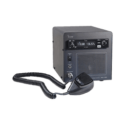 Radio móvil aéreo base IC-A220 con fuente de poder PS-80 incluida.