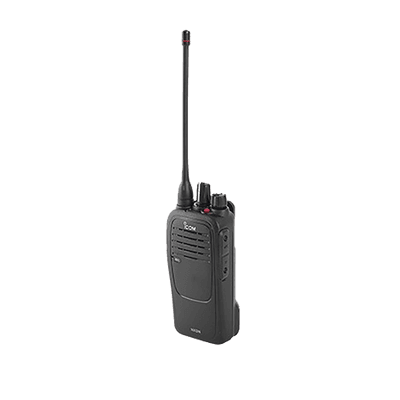 Radio portátil digital ICOM, Rx-Tx. 400-470MHz, 4W de potencia, sumergible IP67, analógico-digital, trunking convencional y multi-sitio convencional