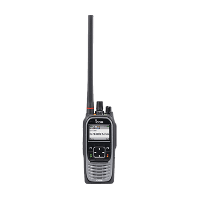 Radio digital NXDN con pantalla a color en la banda de UHF, rango de frecuencia 380-470MHz, de 1024 canales, sumergible IP68, encriptación DES, GPS, bluethooth. no incluye cargador ni antena.