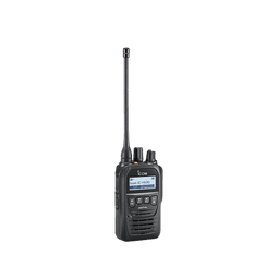 Radio digital NXDN con pantalla, en banda de UHF, rango de frecuencia 450-512MHz, con 512 canales, sumergible IP67, bluethooth, grabador de voz.  Batería, cargador, antena y clip incluidos.