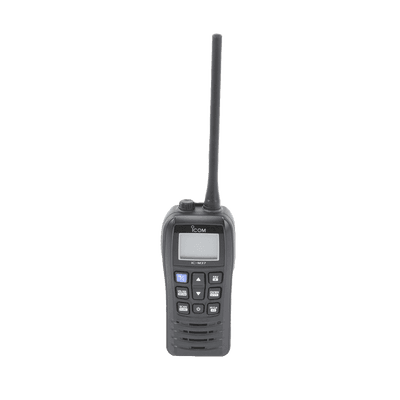 Radio VHF Portátil, Botones Grandes y Diseño Fácil de Agarrar, 6 W, Duración de 12 Horas con Batería BP-296, Guarda los Ultimos 5 Canales Usados, Fácil para hacer Llamadas Repetitivas, Flotante con Luz LED