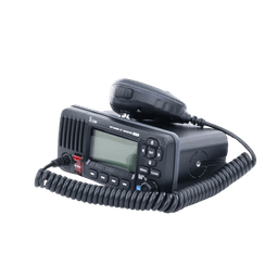 Radio VHF Móvil Marino, Función de cancelación de ruido, GPS interconstruido, Salida de potencia de 10W, Bocina Manual, Elimina Residuos de Agua de la Bocina, IPX7 Sumergible, Color Negro.