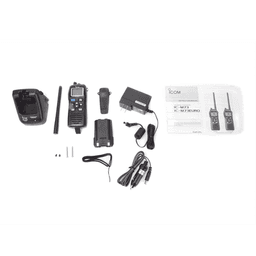 Radio VHF Portátil, Guarda la Voz de la última Llamada, 7 W audio, Función de Cancelación de Ruido, IPX8 Sumergible a prueba de Agua, Diseño Elegante en Color Negro