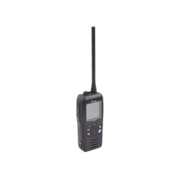 Radio portátil marino flotante con receptor AIS y GPS incluido, Tx: 156.025-157.425 MHz Rx: 156.050-163.275 MHz, opera en canales INT, USA, CAN, WX, Incluye antena, batería, cargador, cable de encendedor y clip.