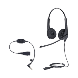 KIT, Diadema con cancelación de ruido, con accesorio para conexiones 3.5mm Incluye modelos BIZ-1500-DUO-QD y MOBILE-QD-35MM-Sï»¿