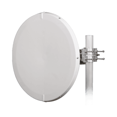Antena Direccional de Alto Rendimiento / 31 dBi / 2 ft / 5.9-7 GHz / Conectores RP-SMA / Alto Aislamiento al Ruido / Fácil Montaje y herraje de acero inoxidable /  Radomo Incluido