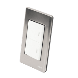 Apagador Doble de 10 A/ 127 V CA ~ 60 Hz /  Placa de Acero.