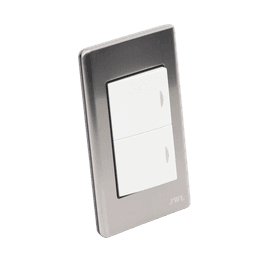 Apagador Doble de 10 A/ 127 V CA ~ 60 Hz /  Placa de Acero.
