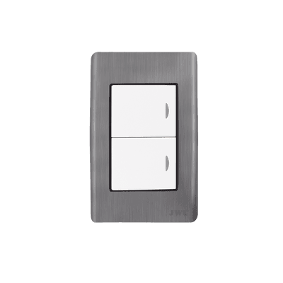 Apagador Doble de 10 A/ 127 V CA ~ 60 Hz /  Placa de Acero.