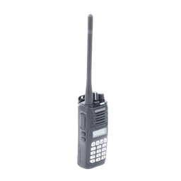 Radio portátil VHF 136-174 MHz, Digital NXDN-Analógico, DTMF, IP67, 5 Watts, 260 Canales, Roaming, Encriptación, GPS, Inc. antena, batería, cargador y clip