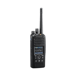 Radio portátil UHF 380-470 MHz, Digital NXDN-DMR-Analógico, 5 W, Bluetooth, GPS, MicroSD, 1024 Canales, Incluye Batería, cargador, antena, y clip