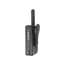 440-480 MHz, 1.5 W, 4 canales, Scan, VOX, MIL-STD-810. Incluye Antena/Batería/Clip/Cargador