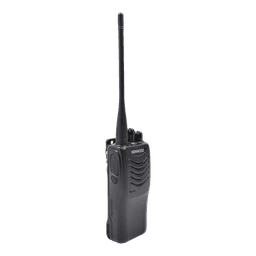 Radio portátil UHF 440-480 MHz, práctico y ligero, MIL-STD-810, 16 Canales, DTMF, IP54, VOX, Scan, Incluye antena, batería, cargador y clip
