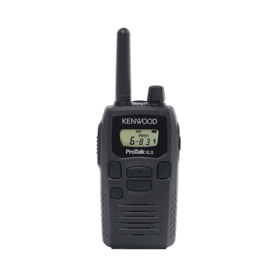 450-470 MHz, 16 canales, 1.5 Watts, VOX, Scaner, Incluye antena, batería, cargador y clip.