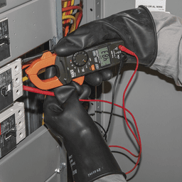 Amperímetro Digital de Gancho de Rango Automático de 400 A CA con Medidor de Temperatura.
