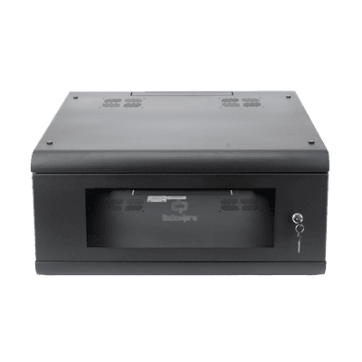 Gabinete de Pared con Puerta de Cristal Templado, 635mm de Profundidad, 4U Rack de 19&#039;&#039;, Acero Reforzado