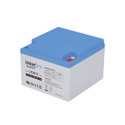 Batería 12 Vcc / 26 Ah / UL / Tecnología AGM-VRLA / Vida útil promedio de 5 años /Para uso en equipo electrónico, Alarmas de Intrusión / Incendio/ Control de acceso / Video Vigilancia / Terminales M5 .