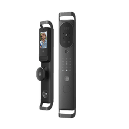 Cerradura Inteligente Multibiométrica / Reconocimiento Facial + Venas Palma + Huella Digital / Teclado Numérico + Tarjetas IC + NFC / Pantalla HD 4.5 Pulgadas / Batería Doble 4000mAh + 2500mAh / Conexión WiFi 2.4GHz / App Smart