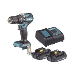 Rotomartillo/Taladro Inalámbrico SIN CARBONES, Broquero de 1/2", 1,700 RPM, 18VâŽ“, Torque: 42 N.m C/2 Bat. (1.5Ah) y Cargador.