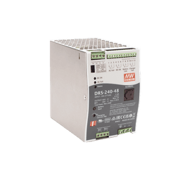 Fuente de Poder Industrial de 240W con Cargador de Baterías, salida 48Vcc, 5A, para montaje Riel Din