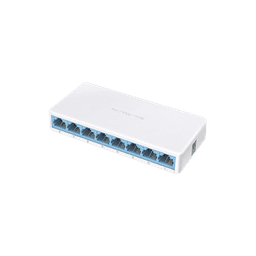 Switch NO Administrable / Para escritorio / 8 puertos 10/100 Mbps / Diseño Compacto / Plug and Play