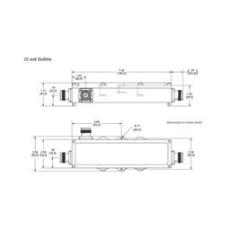 Acoplador direccional 20dB 575-2700MHz 300W - 161 dBc 4.3 - 10 IP67